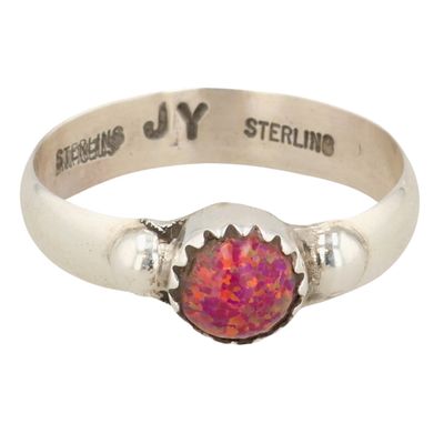 Jason Yazzie Navajo Sterling Opal Ring Sz 8