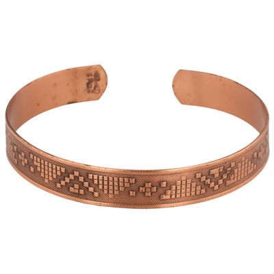 Southwest Copper Stamped Cuff Bracelet