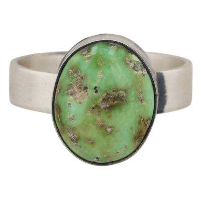 Scott Skeets Navajo Sterling Sonoran Gold Turquoise Adjustable Ring