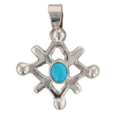 Mildred Parkhurst Navajo Sterling Turquoise Pendant