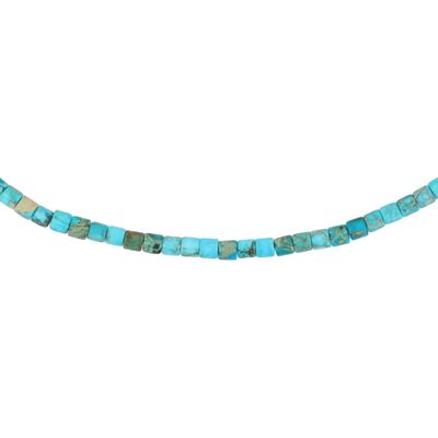 Southwest Sterling Kingman Turquoise Bead Necklace