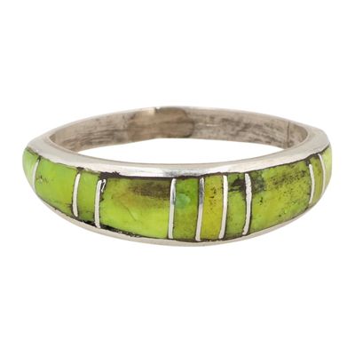 Kerrie Peina Zuni Sterling Turquoise Ring Sz 7.75