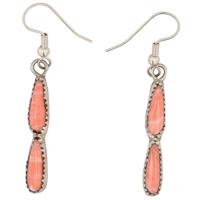 Navajo Sterling Spiny Oyster Earrings