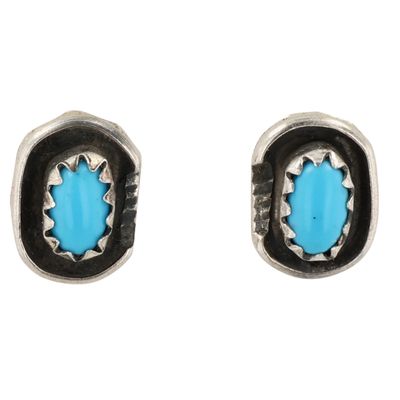 Roselene Joe Navajo Sterling Turquoise Earrings