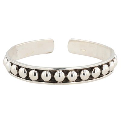 Vintage Signed Taxco Mexico Sterling Cuff Bracelet