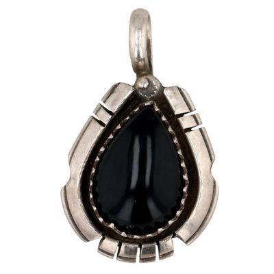 Navajo Sterling Onyx Pendant