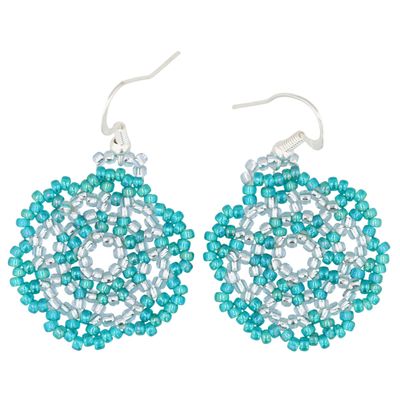 Sharon Bennett Navajo Sterling Bead Earrings