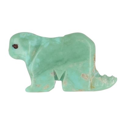 Award Winning Artist Stacey Turpen Navajo Variscite Animal Fetish Carving
