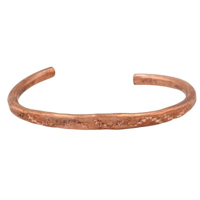 Yolanda Skeets Navajo Copper Stamped Cuff Bracelet