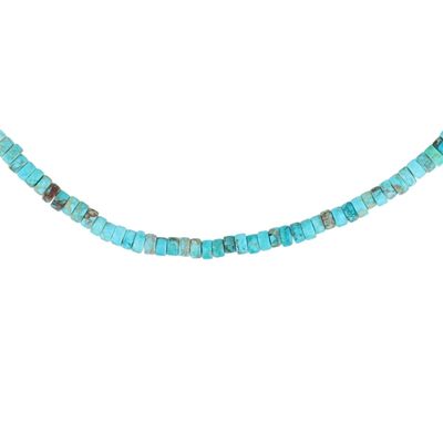 Southwest Sterling Kingman Turquoise Bead Necklace