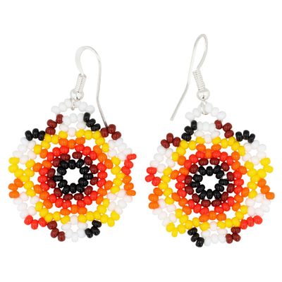 Sharon Bennett Navajo Sterling Bead Earrings
