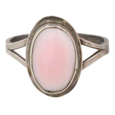 Navajo Sterling Pink Conch Ring Sz 7.25
