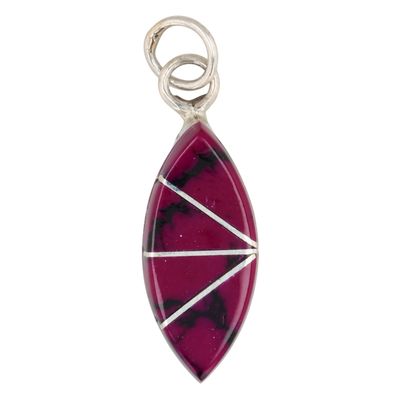 Kathy Siutza Zuni Sterling Purple Resin Inlay Pendant