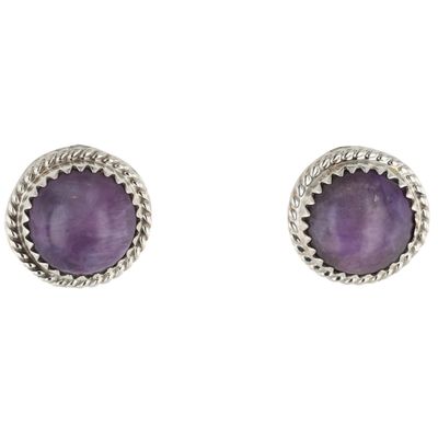 Sharon McCarthy Navajo Sterling Charoite Earrings
