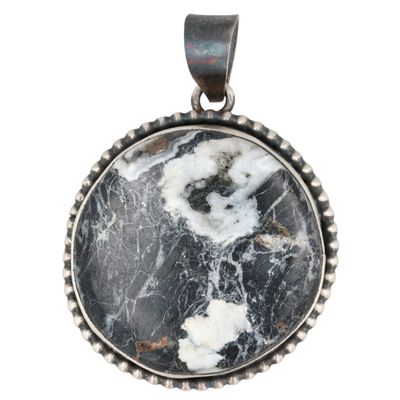 Scott Skeets Navajo Sterling White Buffalo Pendant