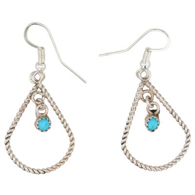 Sylvia Chee Navajo Sterling Turquoise Earrings