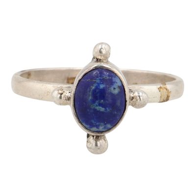 Navajo Sterling Sodalite Ring Sz 5