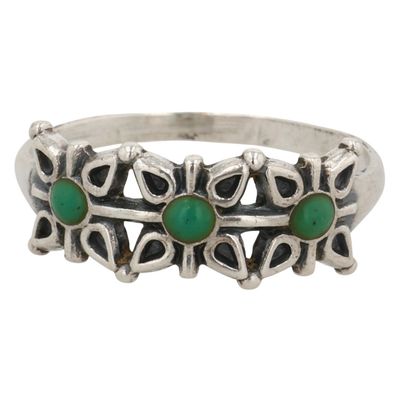 Bell Trading Post Sterling Turquoise Ring Sz 6.5