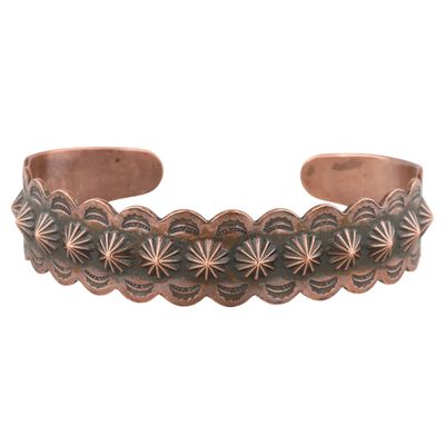 Navajo Copper Stamped Cuff Bracelet