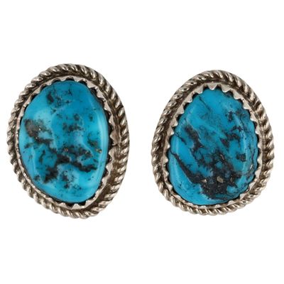 Navajo Sterling Turquoise Earrings