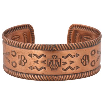 Wheeler Manufacturing Co. Copper Stamped Cuff Bracelet