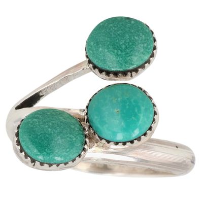 Paylee & Darlene Coonsis Zuni Sterling Turquoise Ring Sz 6.75