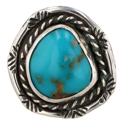 Navajo Sterling Turquoise Ring Sz 7