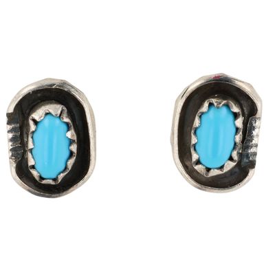 Roselene Joe Navajo Sterling Turquoise Earrings