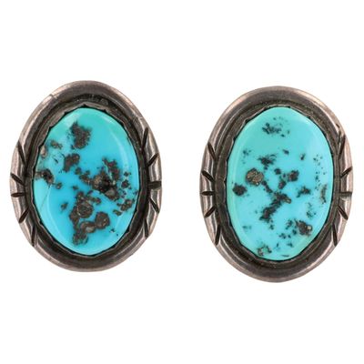 Vintage Navajo Sterling Turquoise Earrings