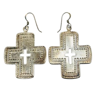 Sale Photo Thumbnail #334: Sterling Cross Earrings