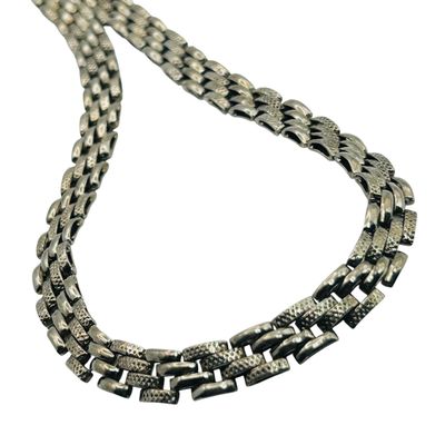 Sale Photo Thumbnail #256: Italy Sterling Panther Link Necklace