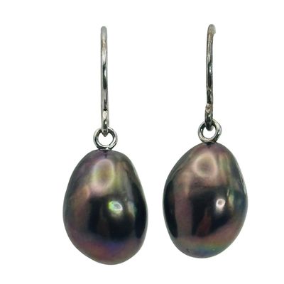 Sale Photo Thumbnail #484: Sterling Pearl Earrings