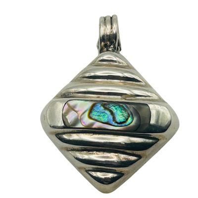 Sale Photo Thumbnail #120: Taxco Mexico Sterling Abalone Pendant