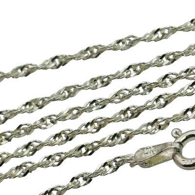 Sale Photo Thumbnail #432: KA1772 Italy Sterling Twisted Curb Chain Necklace