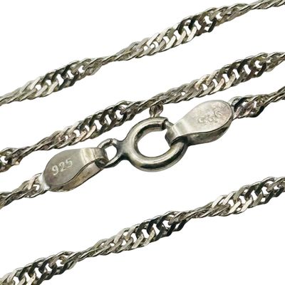 Sale Photo Thumbnail #477: Sterling Twisted Curb Chain Necklace