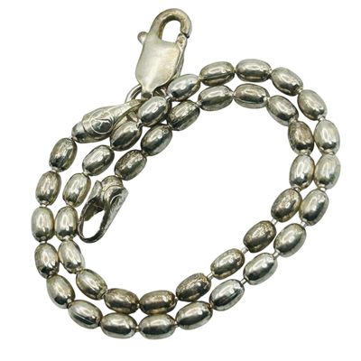 Sale Photo Thumbnail #170: Italy Sterling Bead Chain Bracelet