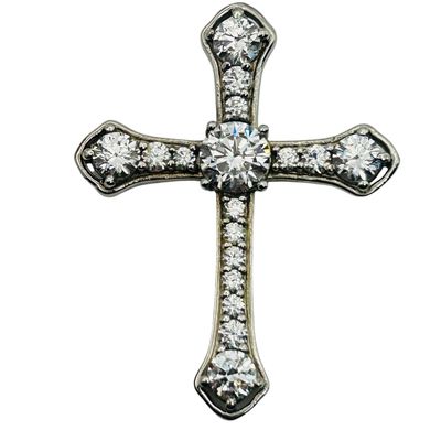 Sale Photo Thumbnail #284: Djoy Sterling Rhinestone Cross Pendant