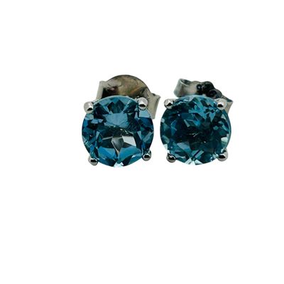 Sale Photo Thumbnail #40: Signed Sterling Topaz Earrings