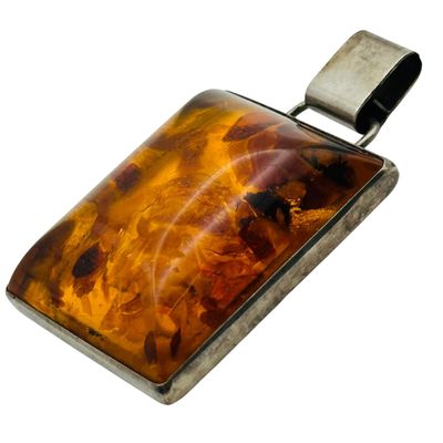 Sale Photo Thumbnail #339: Pictomark 835 Silver Amber Pendant