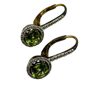 Sale Photo Thumbnail #355: Sterling Peridot Jacket Earrings