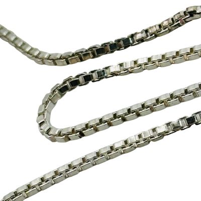 Sale Photo Thumbnail #459: Signed Italy Sterling Box Chain Necklace