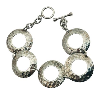 Sale Photo Thumbnail #114: Mexico Sterling Circle Cut Out Bracelet
