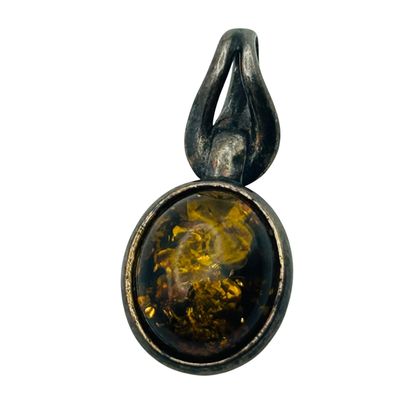 Sale Photo Thumbnail #190: Sterling Amber Pendant