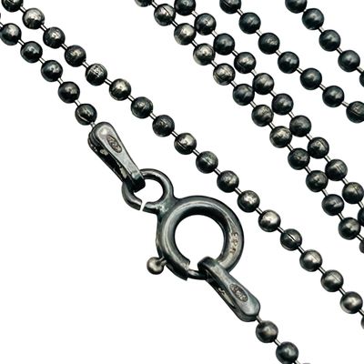 Sale Photo Thumbnail #279: Italy Sterling Bead Chain Necklace