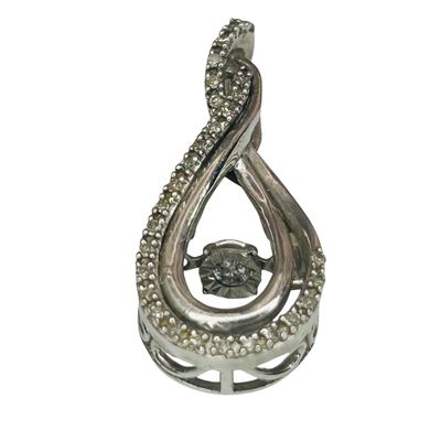 Sale Photo Thumbnail #200: Sterling Diamond Infinity Pendant