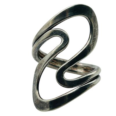 Sale Photo Thumbnail #294: Sterling Modern Ring Sz 8.5