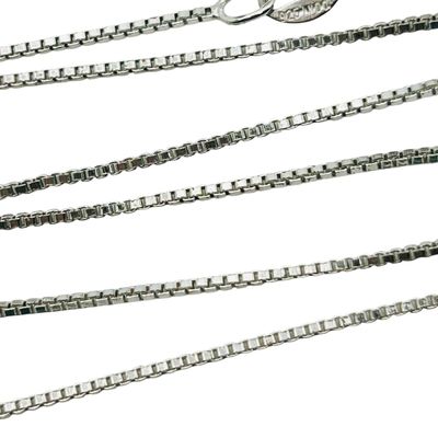 Sale Photo Thumbnail #182: Signed Sterling Box Chain Necklace