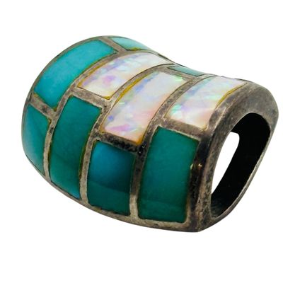 Sale Photo Thumbnail #406: Sterling Opal Turquoise Pendant