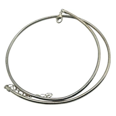 Sale Photo Thumbnail #192: Milor Italy Sterling Round Snake Chain Necklace
