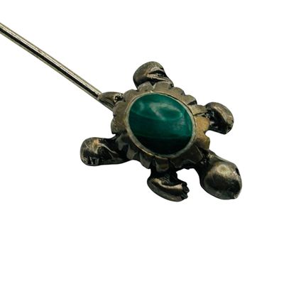 Sale Photo Thumbnail #41: Sterling Malachite Turtle Pin